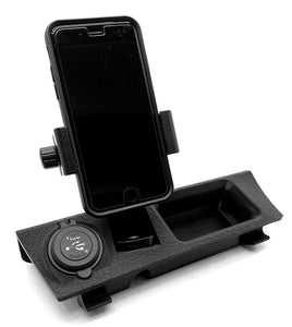 BMW E30 Center Console Phone Mount and Dual USB Charger (Universal Clamp)